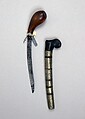 Knife (Bade-bade) with Sheath, Wood, silver, horn, Malayan