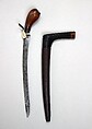 Knife (Bade-bade) with Sheath, Steel, wood, horn, Bornean