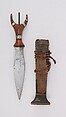 Dagger with Sheath, Steel, wood, cane (rattan), textile, brass, leather, twine, Philippine, Mindanao