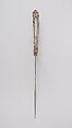 Dagger (Katar) with Sheath, Steel, gold, velvet, wood, North Indian