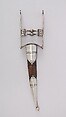 Dagger (Katar) with Sheath, Steel, silver, wood, velvet, North Indian