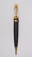 Dagger with Sheath, Steel, leather, ivory, gold, silver, Caucasian