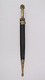 Dagger (Kindjal) with Sheath, Steel, bone, horn, wood, leather, gilding, silver, Caucasian