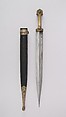 Dagger (Kindjal) with Sheath, Steel, bone, horn, wood, leather, gilding, silver, Caucasian