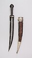 Dagger with Sheath, Steel, leather, wood, silver, Caucasian, Cossack