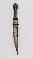 Dagger (Kindjal) with Sheath, Steel, horn, wood, brass, silver, textile, iron, Circassian