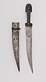 Dagger (Kindjal) with Sheath, Steel, horn, wood, brass, silver, textile, iron, Circassian