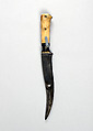 Dagger (Zirah Bouk), Steel, horn, iron, gold, Persian