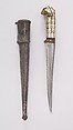 Dagger (Pesh-kabz) with Sheath and Baldric, Steel, silver, mother-of-pearl, gold, wood, brass, ivory, Indian