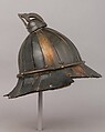 Helmet, Horn, leather, hair (all water buffalo), Philippine, Moro