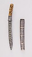 Dagger with Sheath (Dah Hmyaung or Dha), Steel, ivory, copper, wood, silver, gold, Burmese