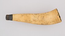 Powder Horn, Horn (cow), lead, American