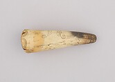 Powder Horn, Horn (cow), wood, American