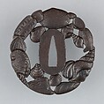 Sword Guard (Tsuba), Iron, copper, Japanese