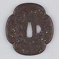 Sword Guard (Tsuba), Iron, gold, silver, copper, Japanese