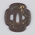 Sword Guard (Tsuba), Iron, gold, silver, copper-gold alloy (shakudō), copper, Japanese