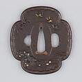 Sword Guard (Tsuba), Iron, gold, silver, copper-gold alloy (shakudō), copper, Japanese