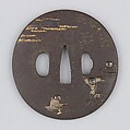 Sword Guard (Tsuba), Iron, gold, silver, copper-gold alloy (shakudō), copper, Japanese