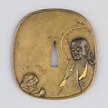 Sword Guard (Tsuba), Copper alloy (sentoku), gold, copper-silver alloy (shibuichi), copper, Japanese