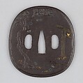 Sword Guard (Tsuba), Iron, gold, copper-silver alloy (shibuichi), copper-tin alloy (speculum), copper, Japanese