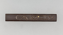 Knife Handle (Kozuka), Iron, silver, gold, Japanese