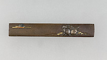 Knife Handle (Kozuka), Copper-silver alloy (shibuichi), gold, silver, copper, Japanese