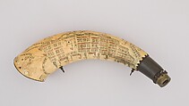 Powder Horn, Peter Robinson (British, 18th century), Horn (cow), iron alloy, copper alloy, Colonial American, St. Augustine, Florida