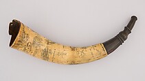 Powder Horn, Horn, wood, American