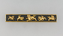 Knife Handle (Kozuka), Gold, copper-gold alloy (shakudō), Japanese