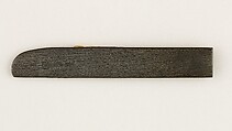 Knife Handle (Kozuka), Copper-silver alloy (shibuichi), gold, Japanese