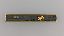 Knife Handle (Kozuka), Copper-gold alloy (shakudō), gold, silver, copper-silver alloy (shibuichi), Japanese