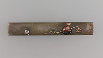 Knife Handle (Kozuka), Copper-silver alloy (shibuichi), gold, copper, silver, Japanese