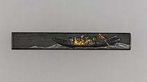 Knife Handle (Kozuka), Copper-gold alloy (shakudō), copper, gold, silver, Japanese