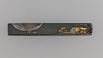 Knife Handle (Kozuka), Copper-gold alloy (shakudō), gold, silver, Japanese