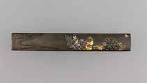 Knife Handle (Kozuka), Copper-silver alloy (shibuichi), gold, copper, silver, Japanese