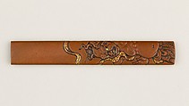 Knife Handle (Kozuka), Copper, copper-gold alloy (shakudō), gold, silver, Japanese