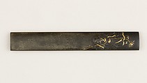 Knife Handle (Kozuka), Hamano Haruchika (Japanese, died ca.1850), Copper-silver alloy (shibuichi), gold, copper-gold alloy (shakudō), Japanese