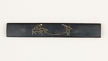 Knife Handle (Kozuka), Copper-gold alloy (shakudō), copper-silver alloy (shibuichi), silver, gold, Japanese