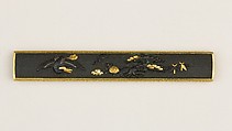 Knife Handle (Kozuka), Gotō Renjō (Mitsutomo) (Japanese, 1628–1708, tenth-generation Gotō master), Copper-gold alloy (shakudō), gold, Japanese