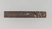 Knife Handle (Kozuka), Iron, copper-silver alloy (shibuichi), gold, silver, Japanese