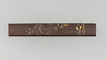 Knife Handle (Kozuka), Iron, copper-silver alloy (shibuichi), silver, gold, Japanese