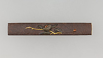 Knife Handle (Kozuka), Iron, gold, copper-silver alloy (shibuichi), copper, Japanese