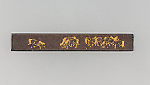 Knife Handle (Kozuka), Copper-gold alloy (shakudō), iron, gold, Japanese