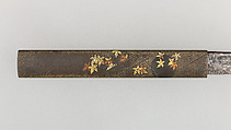 Knife Handle (Kozuka) with Blade, Copper-silver alloy (shibuichi), gold, copper, steel, Japanese