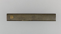 Knife Handle (Kozuka), Copper-silver alloy (shibuichi), gold, Japanese