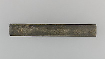 Knife Handle (Kozuka), Copper-silver alloy (shibuichi), gold, Japanese