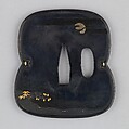 Sword Guard (Tsuba), Copper-gold alloy (shakudō), gold, silver, copper, Japanese