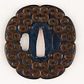 Sword Guard (Tsuba), Copper-gold alloy (shakudō), copper, Japanese