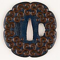 Sword Guard (Tsuba), Copper-gold alloy (shakudō), copper, Japanese