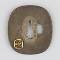 Sword Guard (Tsuba), Copper-silver alloy (shibuichi), gold, silver, copper, Japanese